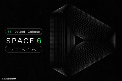 SPACE 6 - 55 dotted objects - Design Elements