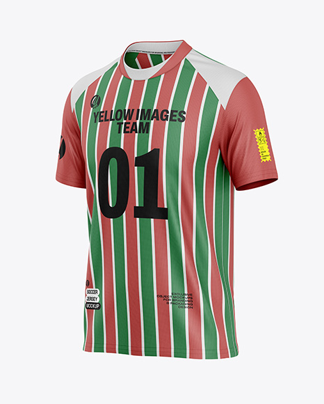 Soccer Jersey Mockup - Half Side View