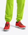 Black Man Wearing an Oversize Sweatshirt and Sweatpants Mockup