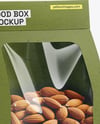 Kraft Box With Almond Nuts Mockup