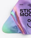 Iridescent Triangle Sticker Mockup