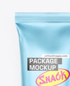 Matte Metallic Snack Package Mockup