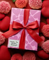 Gift Box with Hearts and Flowers Mockup