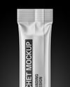 Matte Metallic Stick Sachet Mockup