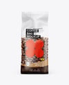 Clear Plastic Bag with Coffee Beans Mockup
