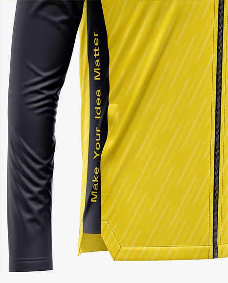Full-Zip Long Sleeve Jersey Mockup
