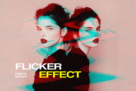 TV Flicker Glitch Photo Effect - Vhs style