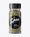 Glass Spice Jar with Dried Basil Mockup