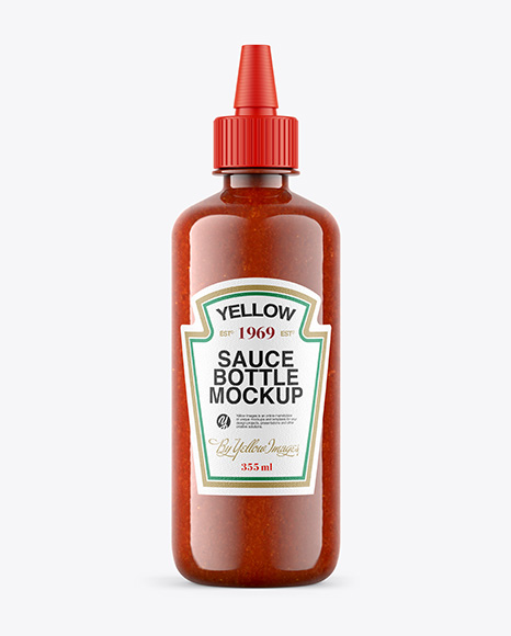Tomato Sauce Bottle Mockup - Tomato paste mockup