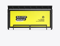 Bus stop psd mockup