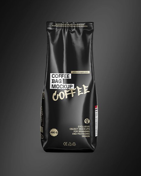 Glossy Coffee Bag Mockup