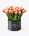 Round Flower Box Mockup
