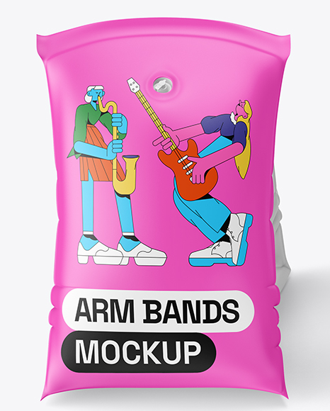 Matte Swimming Arm Bands Mockup