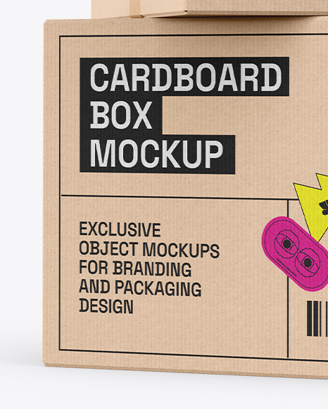 Two Cardboard Boxes Mockup