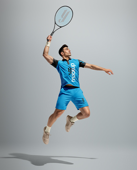 Man Wearing Tennis Uniform Mockup
