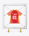 Training Jersey Hanging on a Hooked Frame Mockup