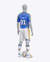 Full Soccer Kit w/ Mannequin Mockup - Back Half Side View