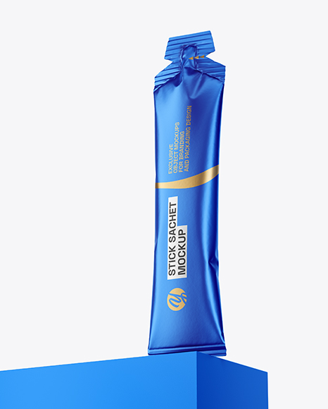 Metallic Stick Sachet Mockup