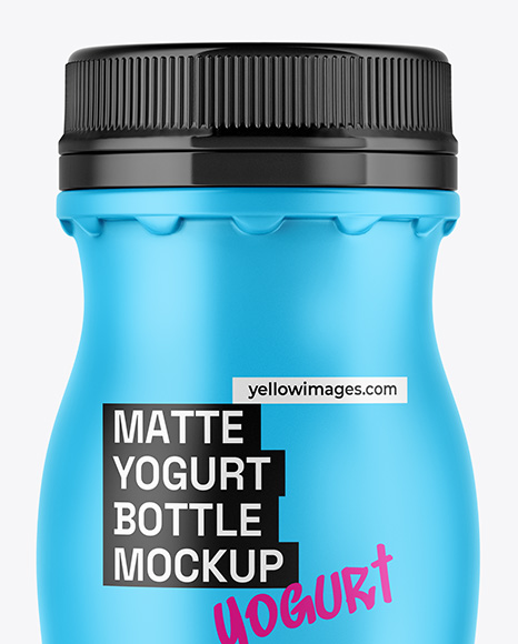 Matte Yogurt Bottle Mockup