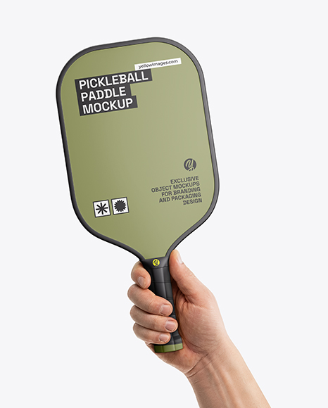 Pickleball Paddle in a Hand Mockup
