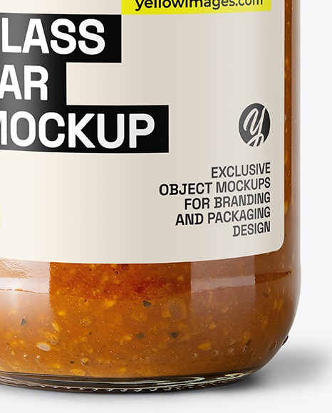 Glass Jar with Meat Ragu Mockup