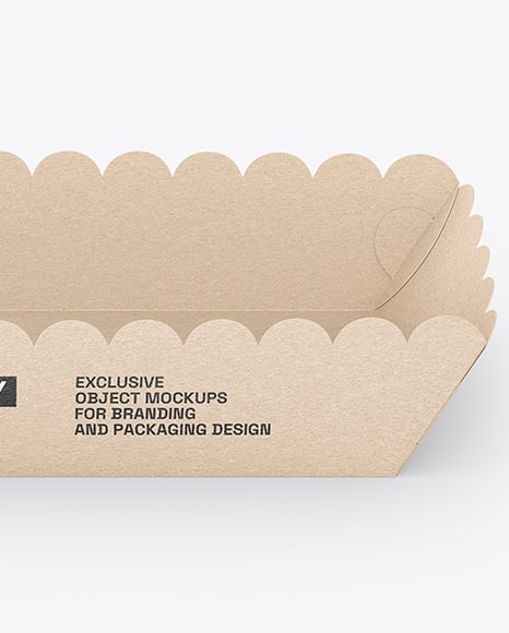 Kraft Paper Tray Mockup