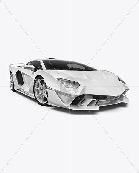 Sport Car Mockup - Front Half Side View