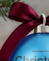 Metallic Christmas Ball with Bow Mockup
