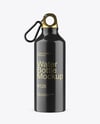 Aluminum Water Bottle with Glossy Finish Mockup