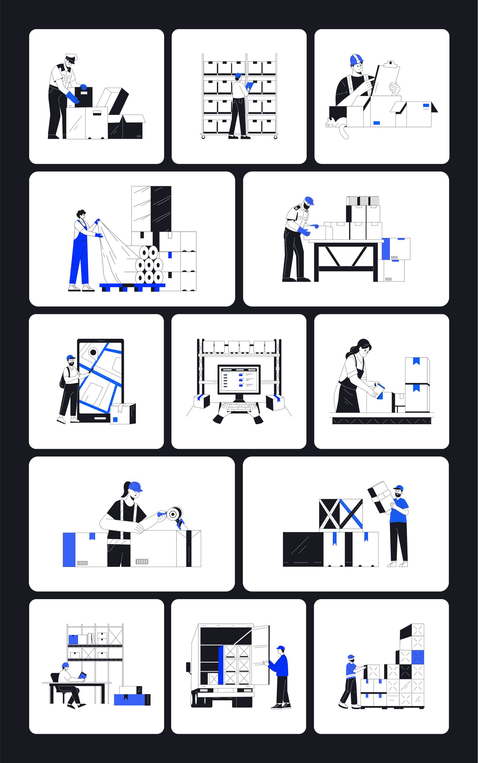 Logistic Shipping Illustration Art