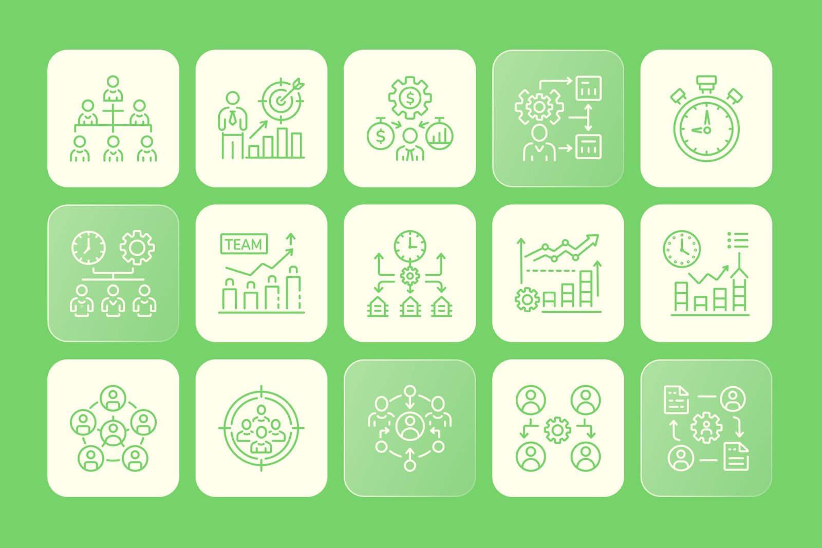 Management Icons Set