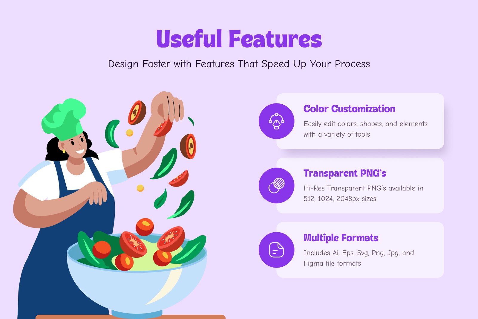 Cooking and Food Illustration Set
