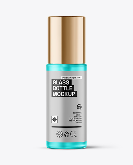 Frosted Cosmetic Bottle with Pump Mockup