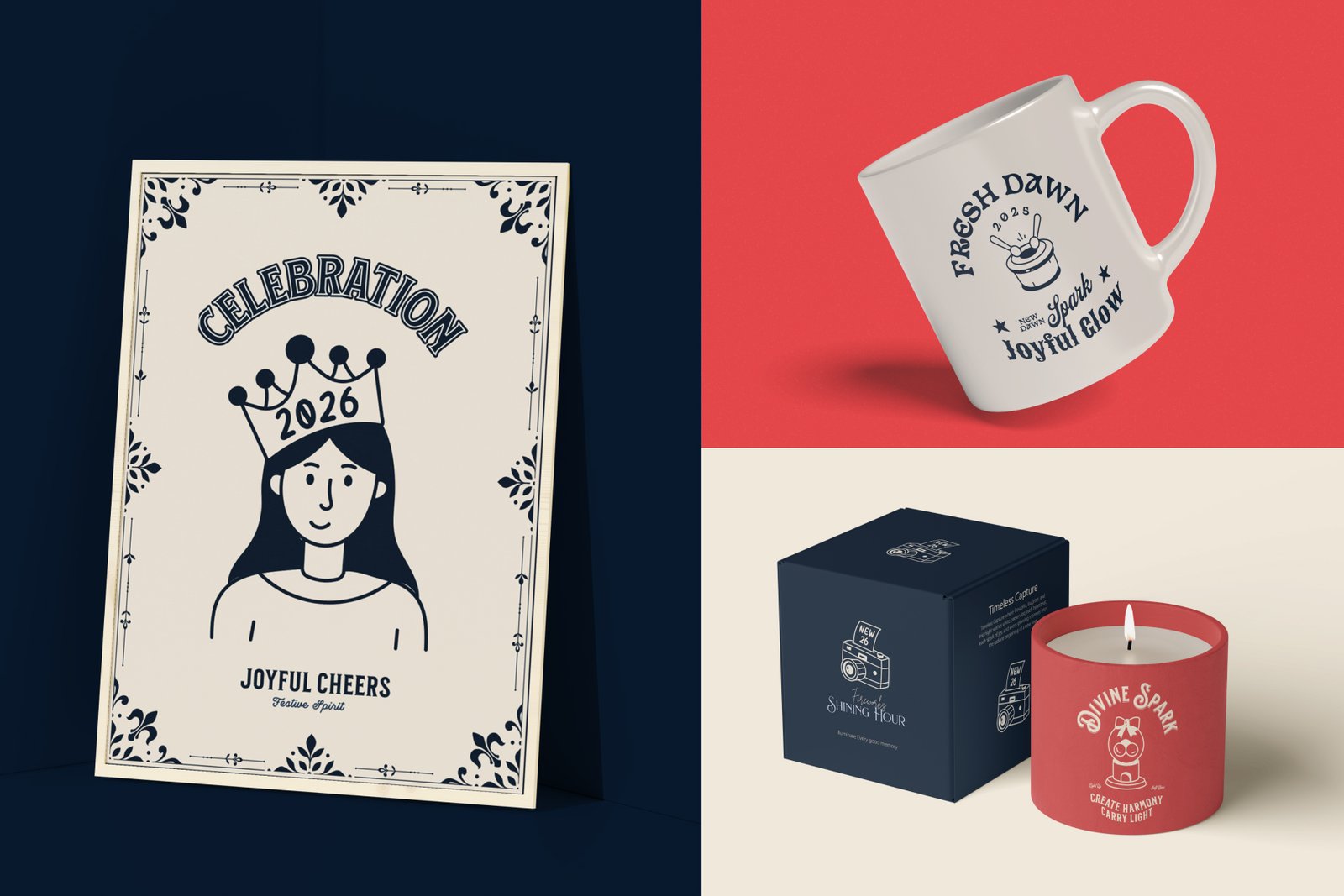 New Year Doodles Art Set