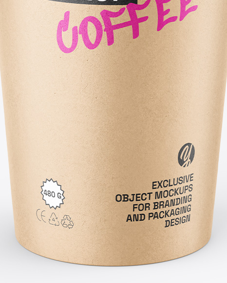 Kraft Paper Coffee Cup Mockup