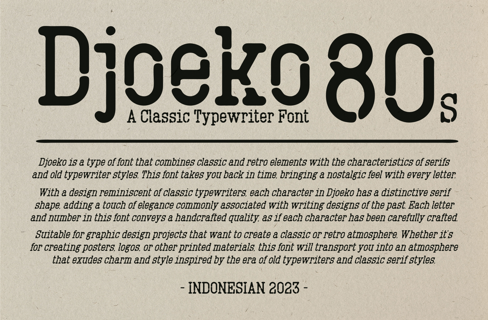 Djoeko Font