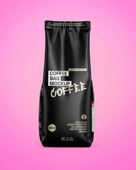Matte Coffee Bag Mockup