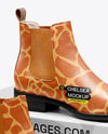 Pair of Chelsea Boots with Shoe Box Mockup
