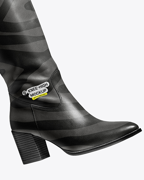 Pair of High-Knee Boots on Women's Legs Mockup