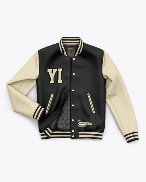Varsity Jacket Flat Lay - Apparel mockups