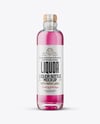 Clear Glass Liquor Bottle with Cork Mockup