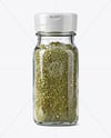 Glass Spice Jar with Dried Basil Mockup