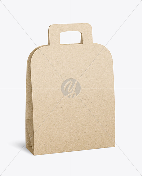 Kraft Paper Bottle Carrier Mockup
