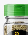 Glass Spice Jar with Rosemary Mockup