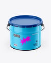 Glossy Tin Can W Metallic Handle Mockup