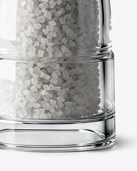 Coarse Sea Salt Jar with Grinder Mockup