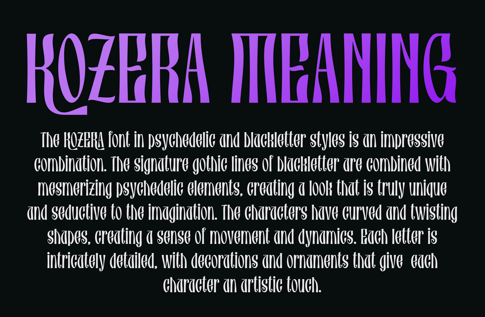 Kozera Font