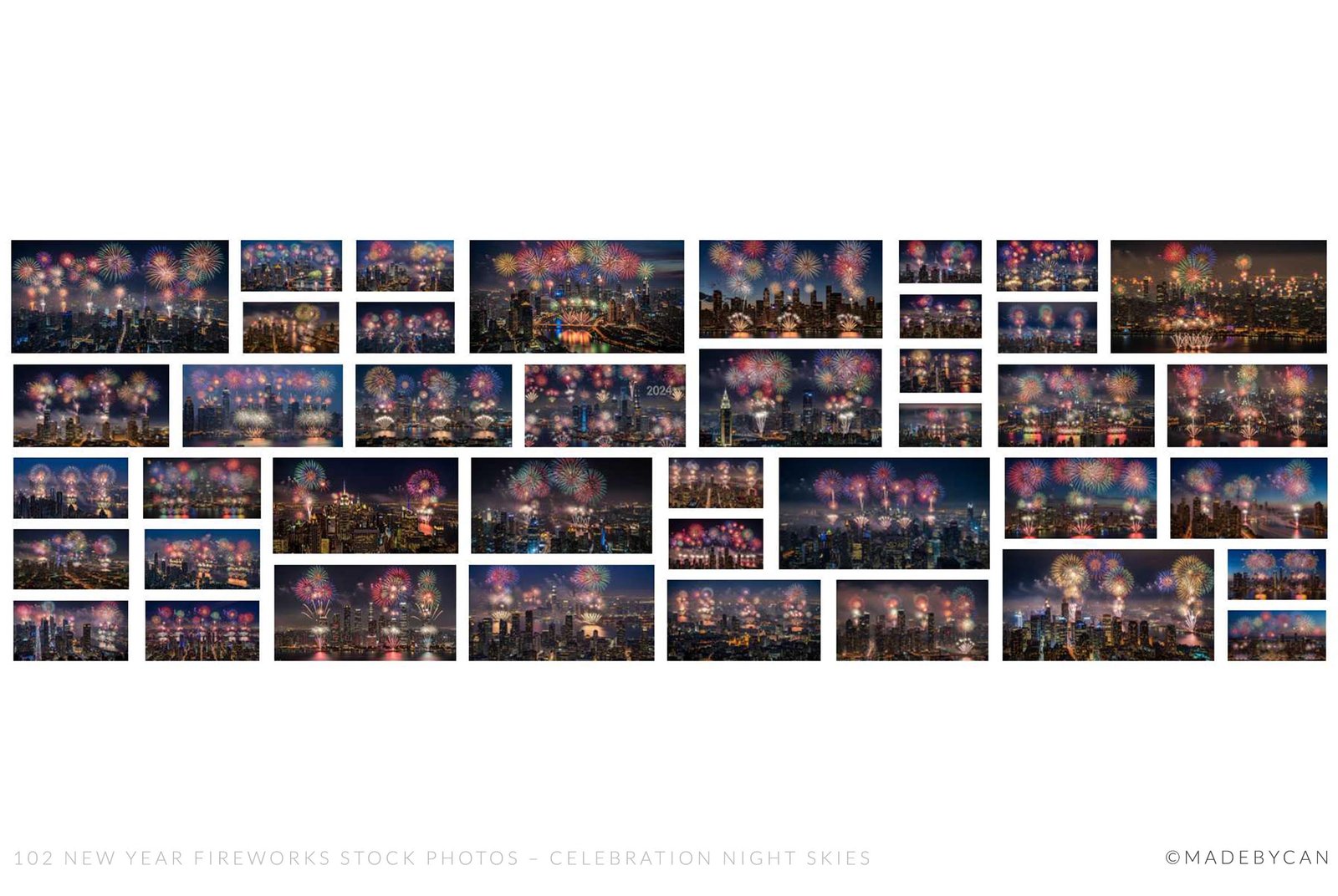 102 New Year Fireworks Stock Photos – Celebration Night Skies