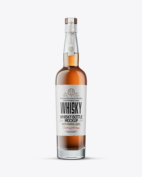 Tall Whiskey Bottle Mockup - Ireland Mockups