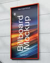 Vertical Billboard on a Wall Mockup